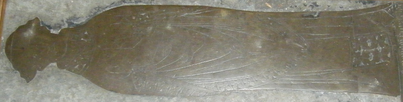 Dronfield - St John brass Thomas Gomfrey 1390 and right brother Richard Gomfrey 1380 Richard